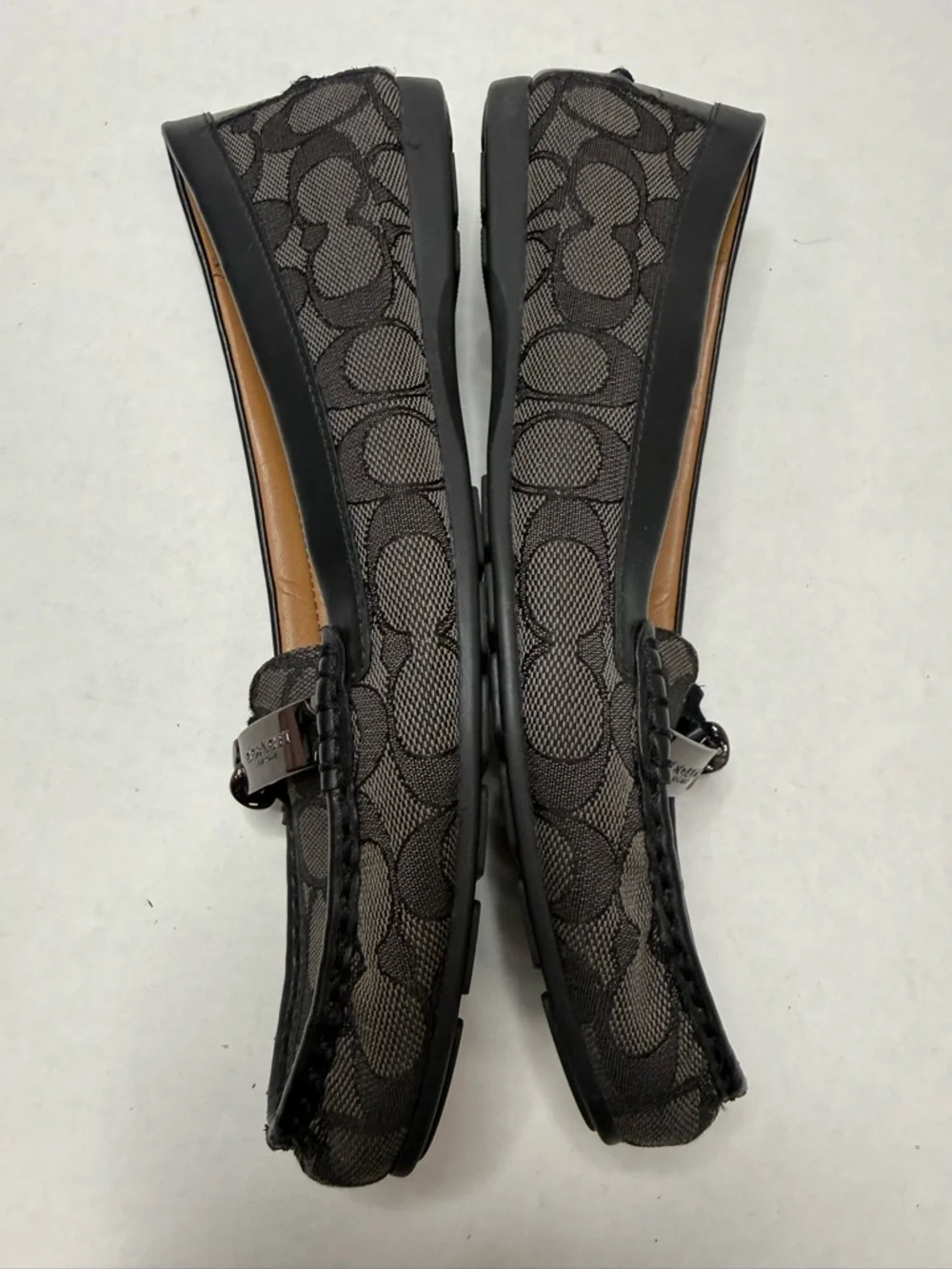 Coach Women's Black Signature Monogram Jacquard Loafers - Picture 10 of 10
